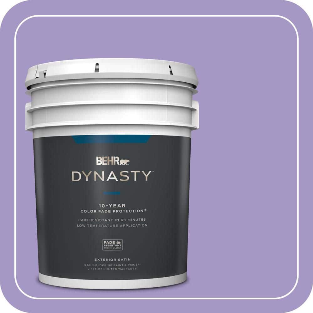 BEHR DYNASTY 5 gal. #640B-5 Bloomsberry Satin Enamel Exterior Stain-Blocking Paint & Primer