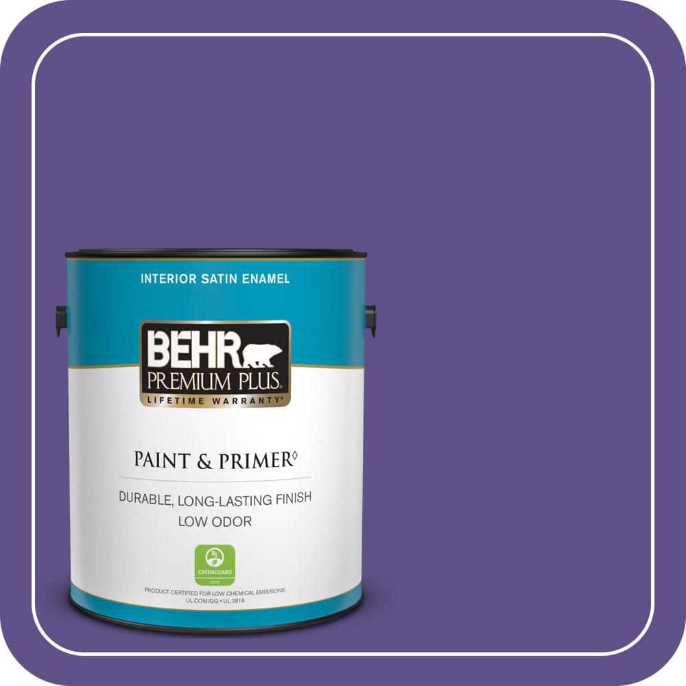 BEHR PREMIUM PLUS 1 gal. #P560-7 Kings Court Satin Enamel Low Odor Interior Paint & Primer