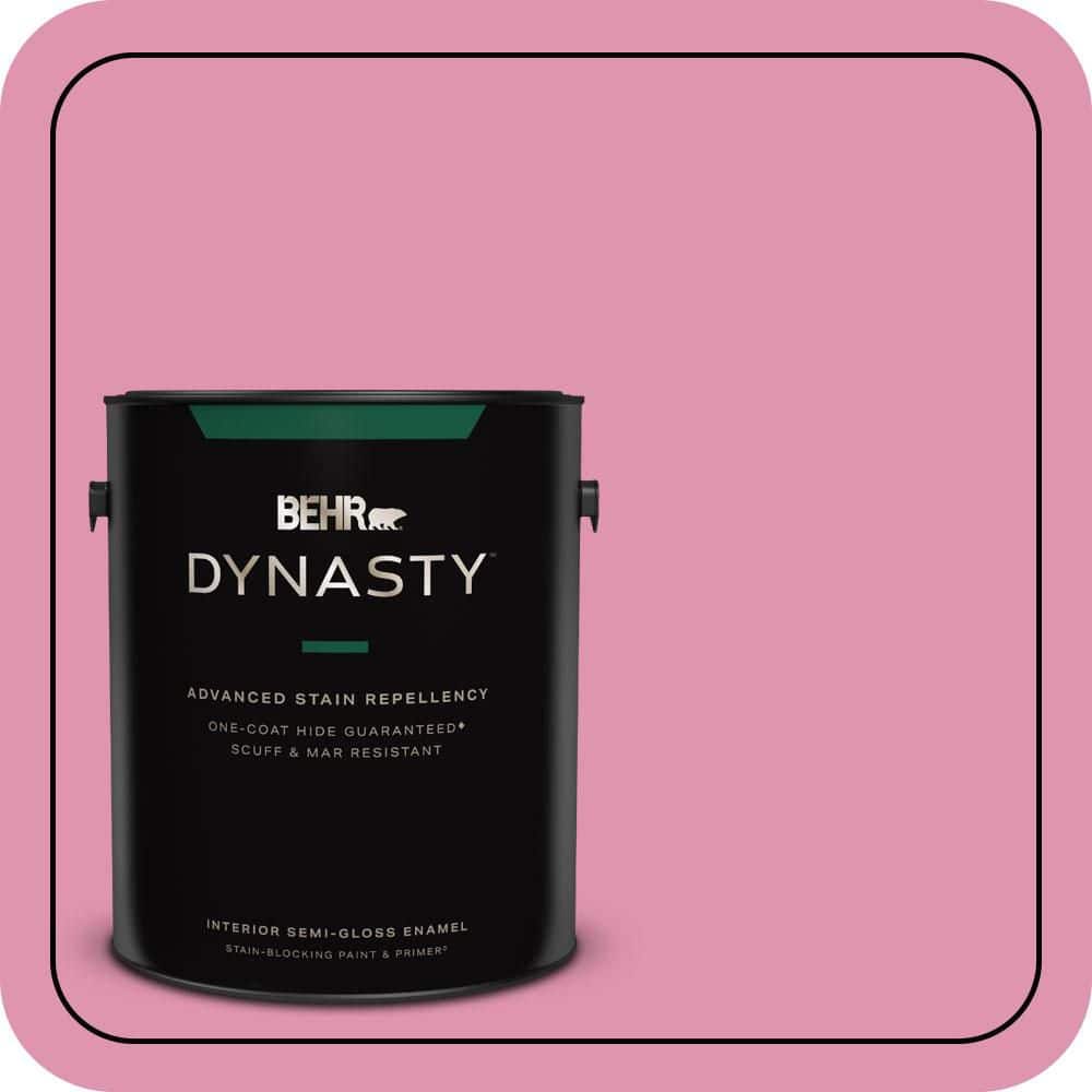 BEHR DYNASTY 1 gal. #P130-4 Its a Girl Semi-Gloss Enamel Interior Stain-Blocking Paint & Primer