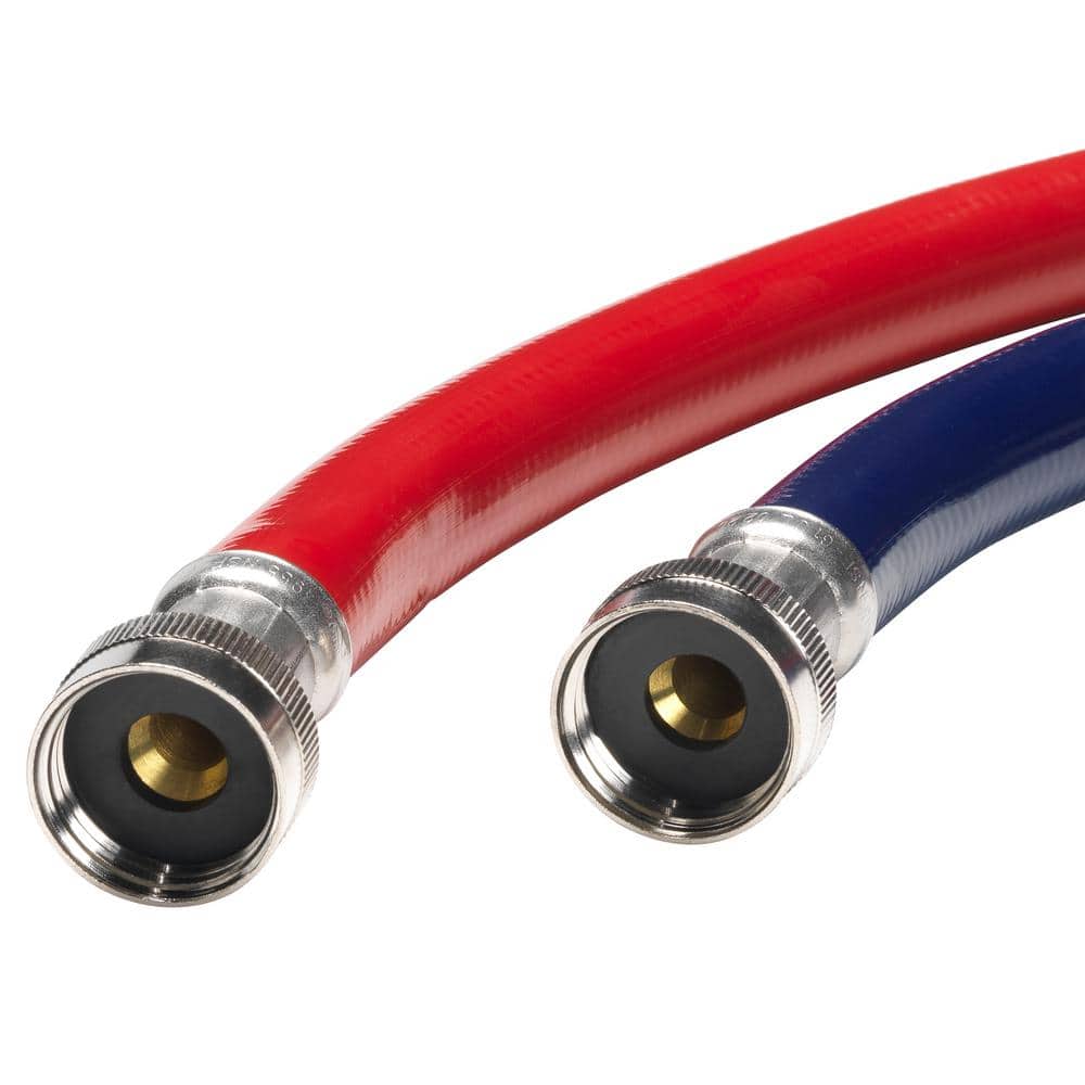 HOMEWERKS 3/4 in. FHT x 3/4 in. FHT x 72 in. High Efficiency Washing Machine Fill Hose Pair (2)