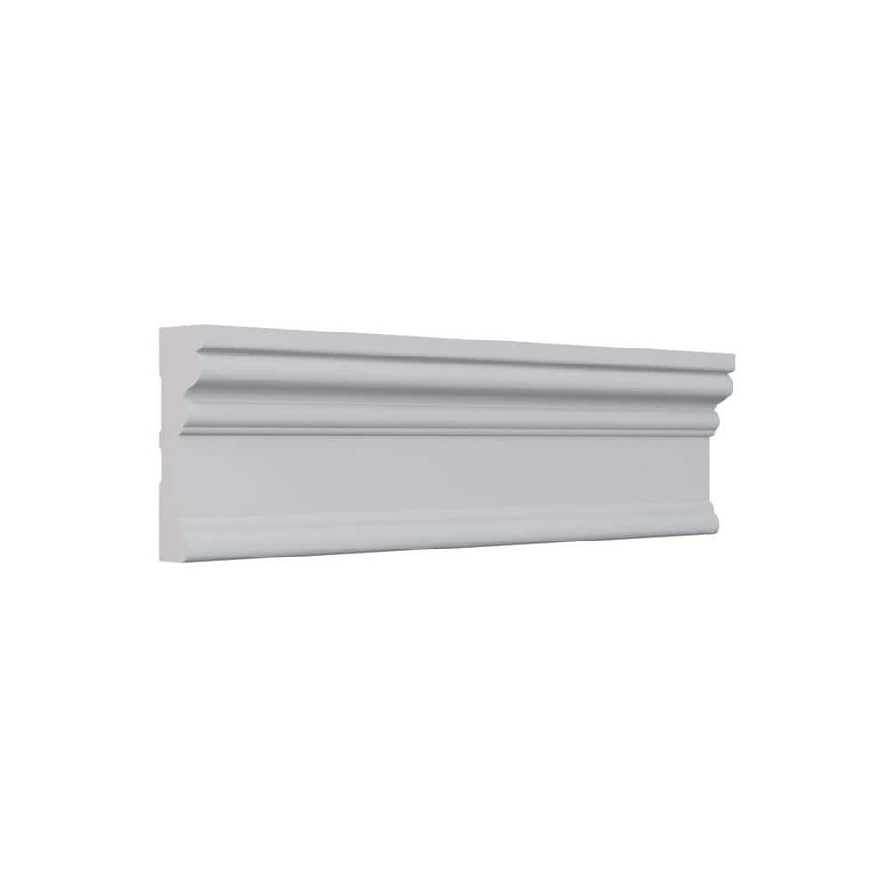 Ekena Millwork BRB3 0.69 in. D x 2.25 in. W x 96 in. L Wood (Fingerjoint Pine) Baby Howe Casing Moulding (3)