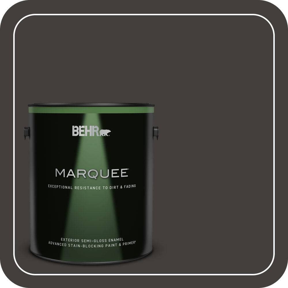 BEHR MARQUEE 1 gal. #MQ1-35 Off Broadway Semi-Gloss Enamel Exterior Paint & Primer