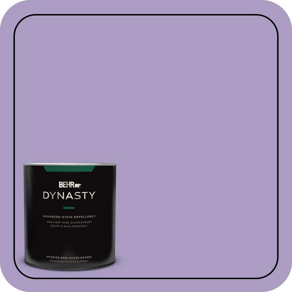 BEHR DYNASTY 1 qt. #M560-4 Evening Slipper One-Coat Hide Semi-Gloss Enamel Interior Stain-Blocking Paint and Primer