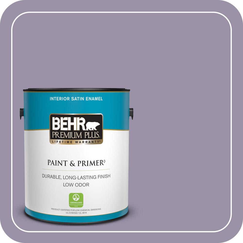 BEHR PREMIUM PLUS 1 gal. #650F-4 Delectable Satin Enamel Low Odor Interior Paint & Primer