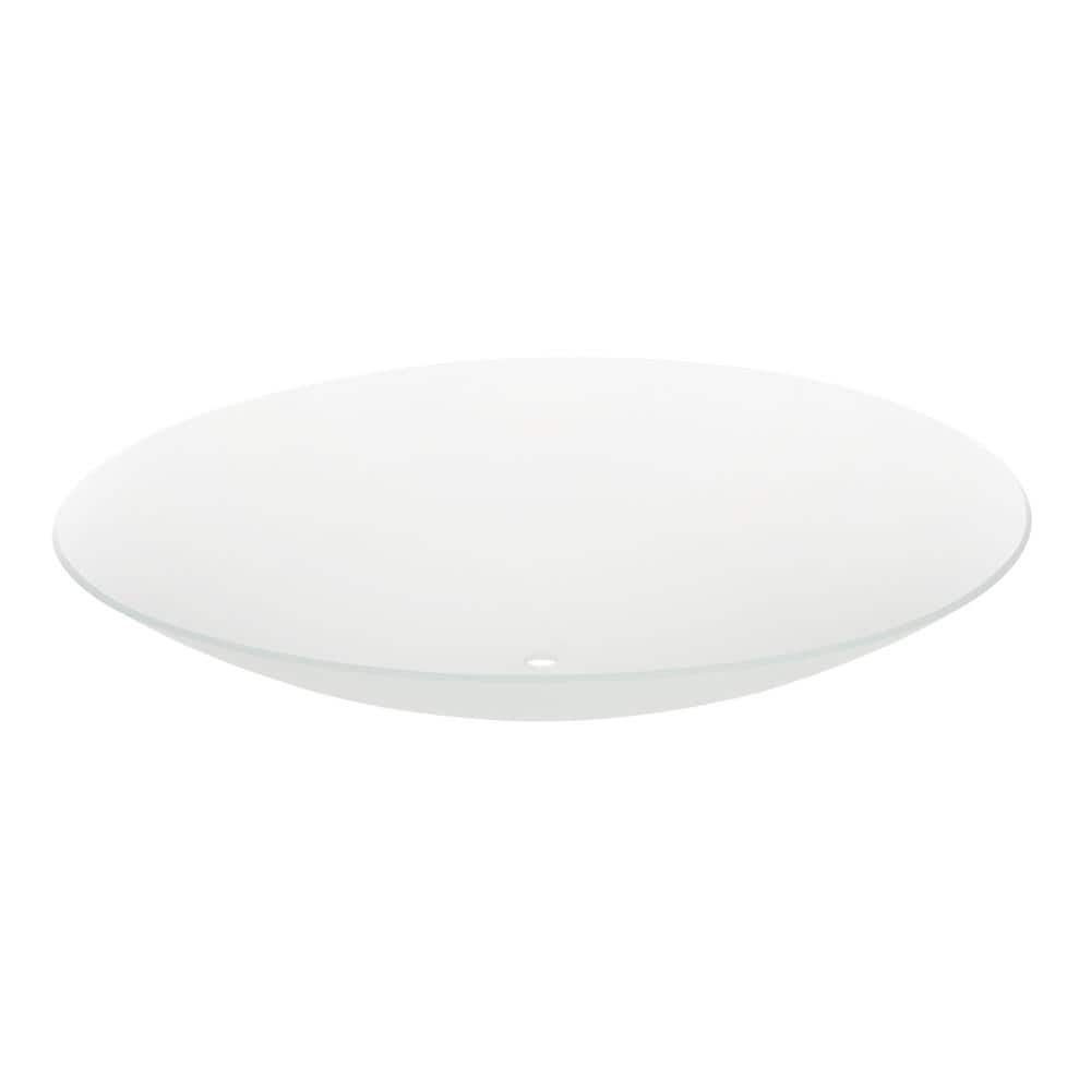 PRIVATE BRAND UNBRANDED 2.35 in. White Frosted Glass Bowl Shaped Replacement Flush Mont Shade Diffuser with 12.75 in. Lip Fitter (4)