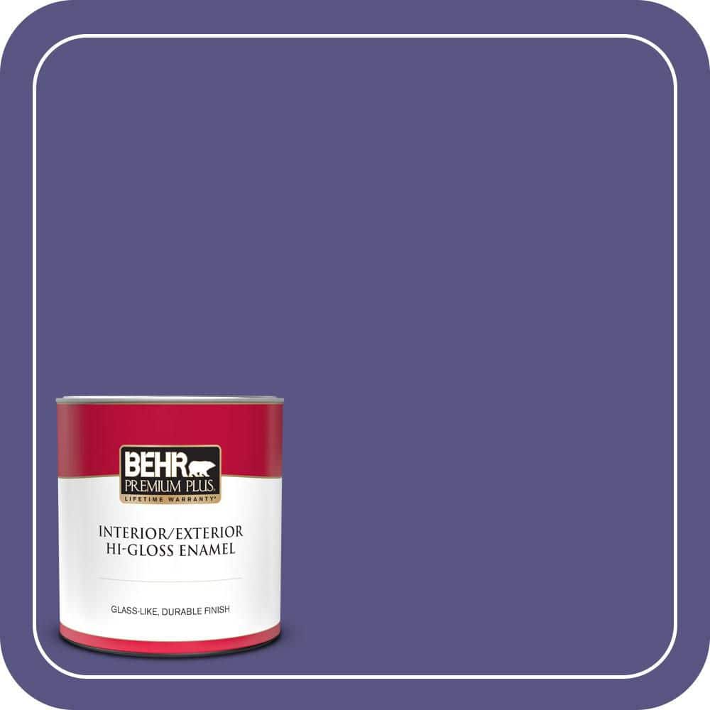 BEHR PREMIUM PLUS 1 qt. #PPU16-01 Aurora Splendor Hi-Gloss Enamel Interior/Exterior Paint & Primer (1)