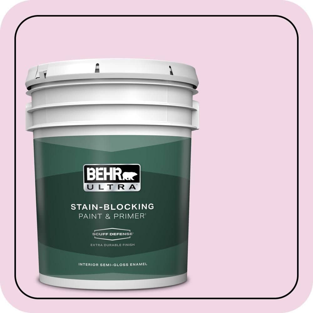 BEHR ULTRA 5 gal. #680A-1 Candy Tuft Extra Durable Semi-Gloss Enamel Interior Paint & Primer