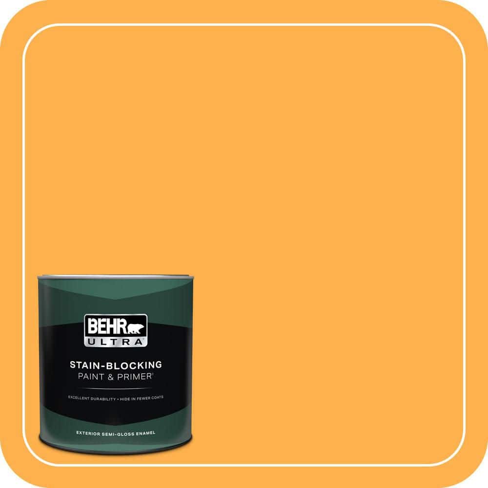 BEHR ULTRA 1 qt. #P250-6 Splendor Gold Semi-Gloss Enamel Exterior Paint & Primer