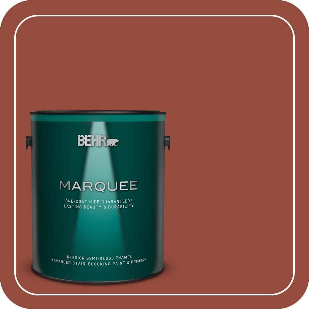 BEHR MARQUEE 1 gal. #S-H-200 New Brick Semi-Gloss Enamel Interior Paint & Primer