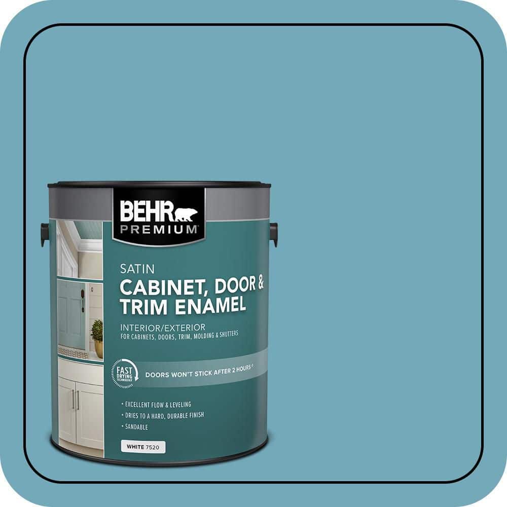 BEHR PREMIUM 1 gal. #S460-4 Snowboard Satin Enamel Interior/Exterior Cabinet, Door & Trim Paint