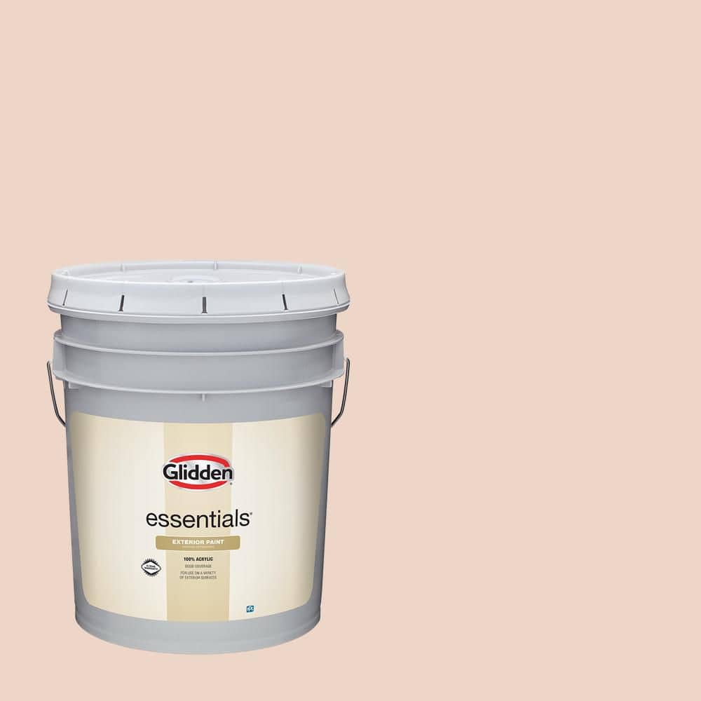 Glidden Essentials 5  Gal.  PPG1070-2 Blush Beige Semi-Gloss Exterior Paint