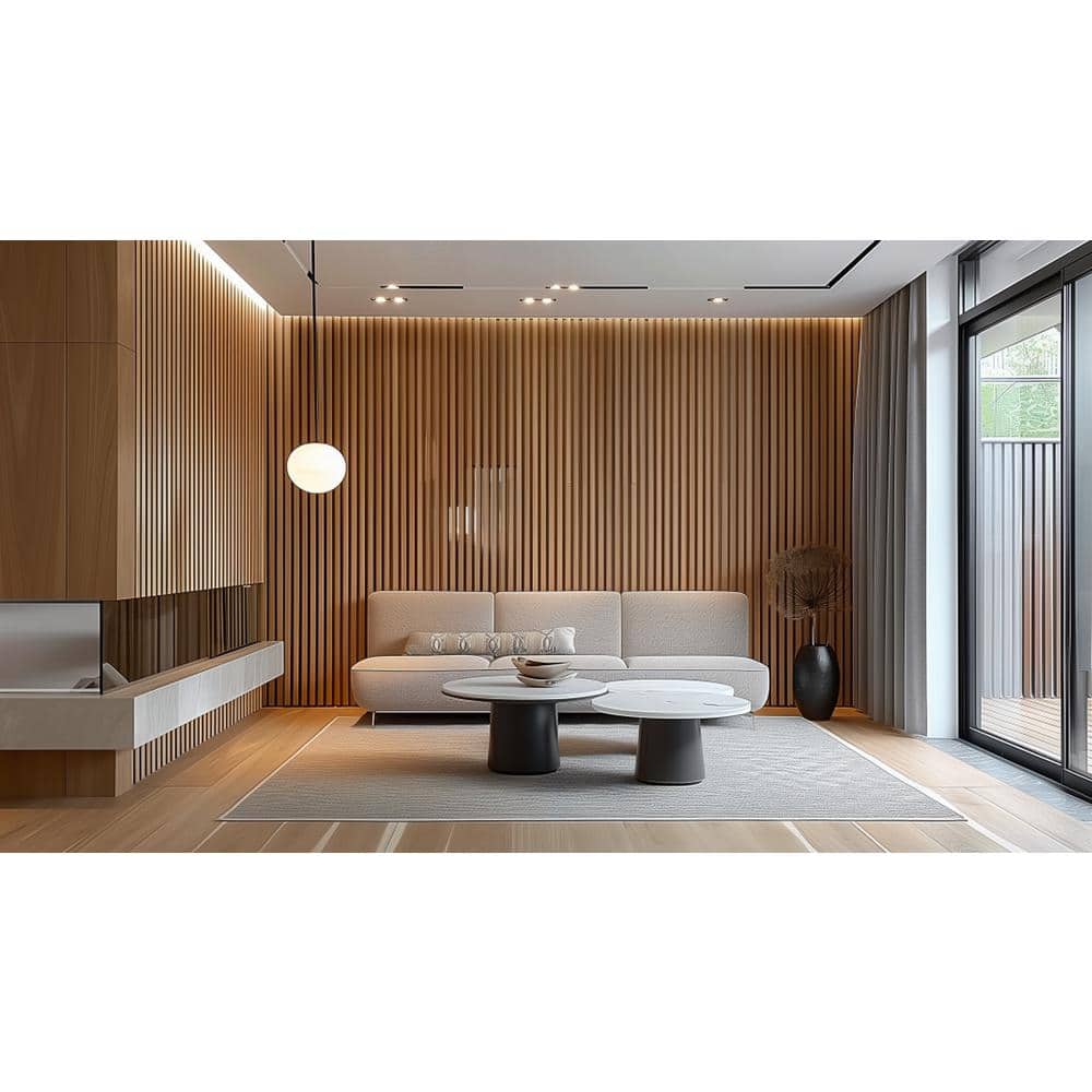 Ejoy 93 in. x 6 in. x 0.8 in. Solid Wood Wall Cladding Siding Board in Light Oak Color (Set of 3-Piece) (3)