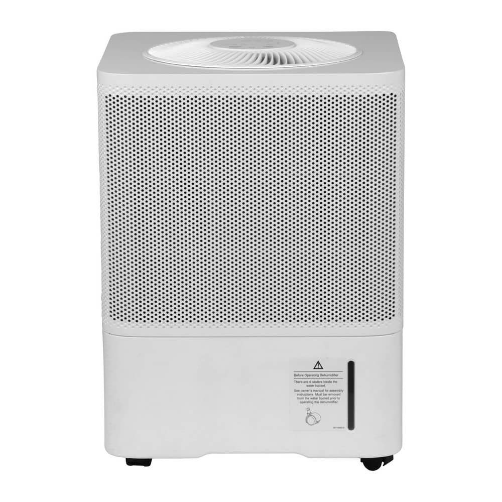 GE 50 pt. for Wet Rooms up to 5000 sq. ft. Residential Dehumidifier with Built-in. Pump in White, Wi-Fi, ENERGY STAR