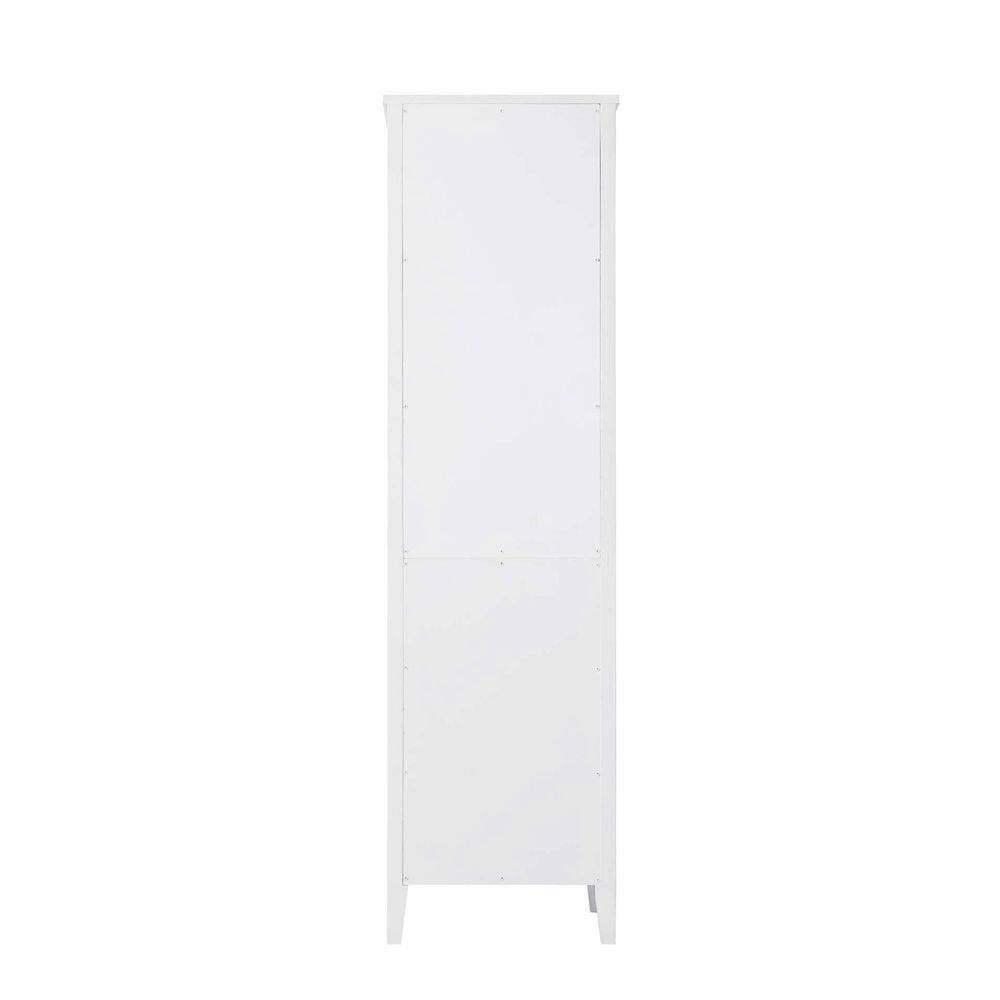 TIMELESS HOME 20 in. W x 18 in. D x 72 in. H White Freestanding Linen Cabinet (3)