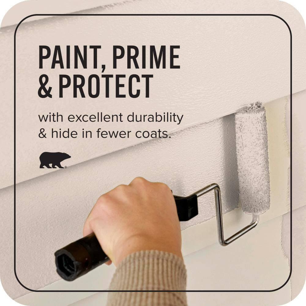 BEHR ULTRA 1 qt. #PWN-73 Winsome Beige Satin Enamel Exterior Paint & Primer (3)