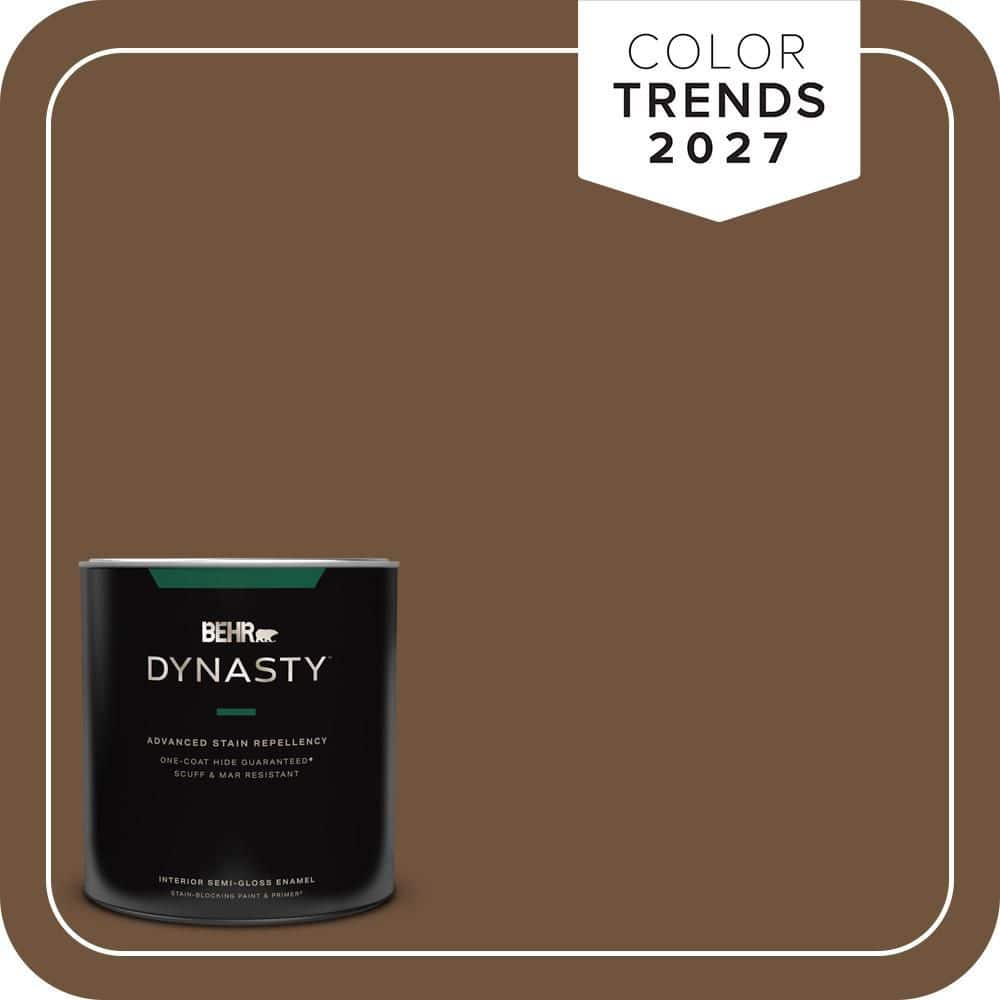 BEHR DYNASTY 1 qt. #PPU4-20 Ancient Root Semi-Gloss Enamel Interior Stain-Blocking Paint and Primer