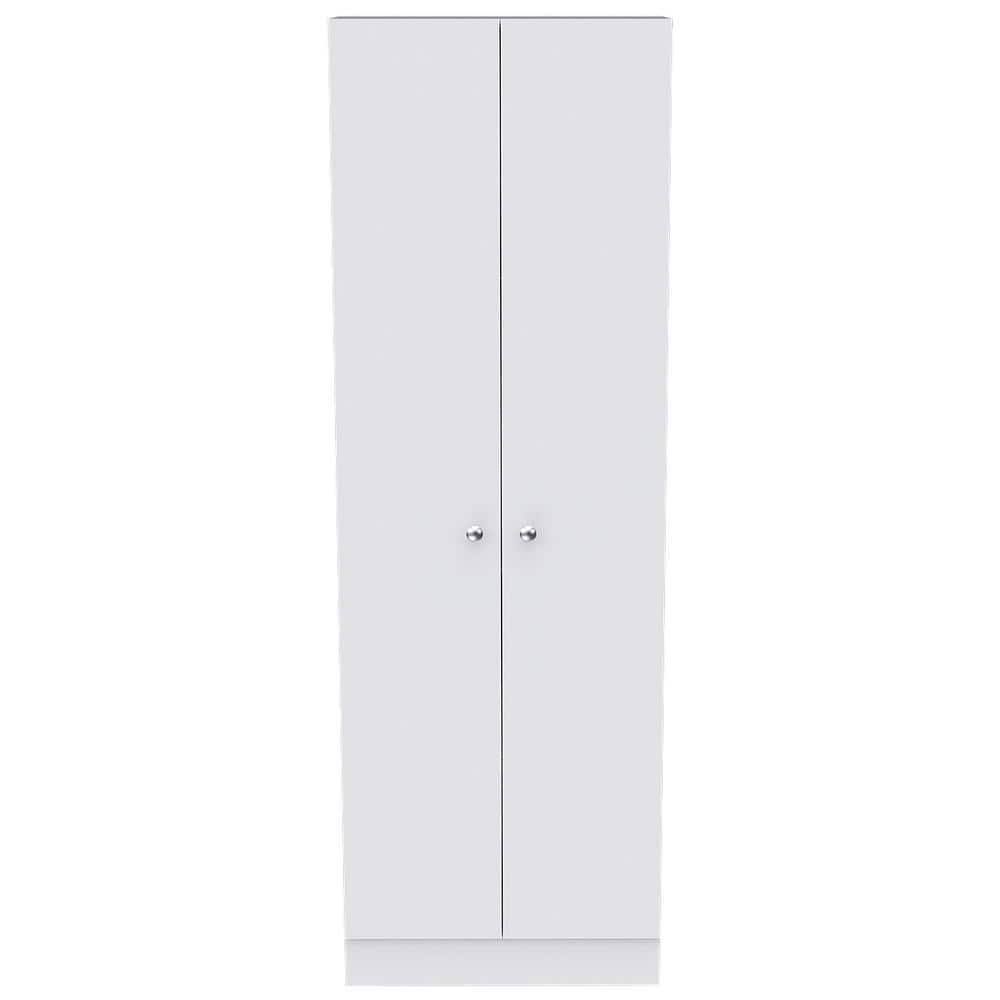 COWLOWN 23.6 in. W x 11.8 in. D x 71.1 in. H White Linen Cabinet with 2-Doors, 5-Internal Shelves (1)