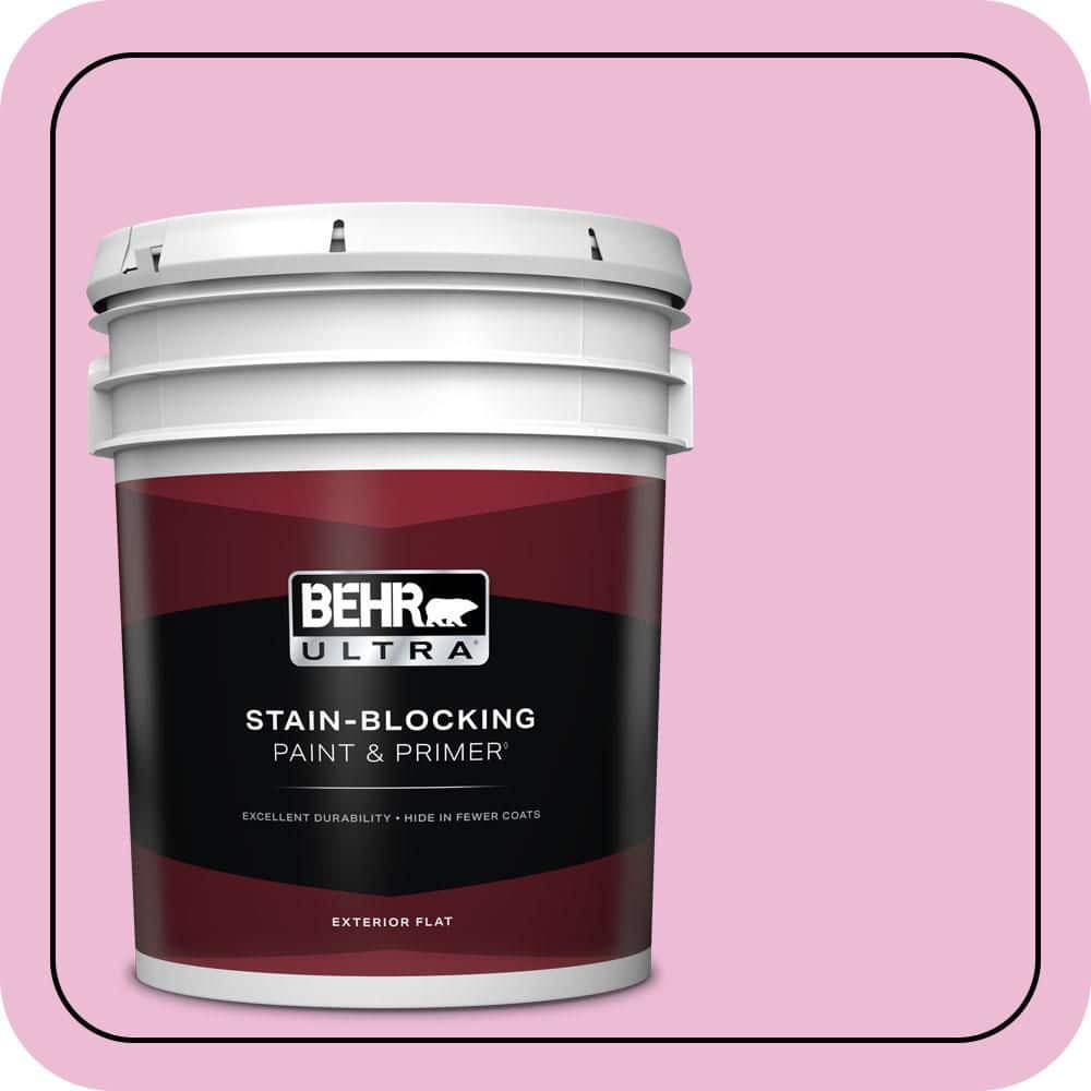 BEHR ULTRA 5 gal. #690A-3 Sweet Taffy Flat Exterior Paint & Primer