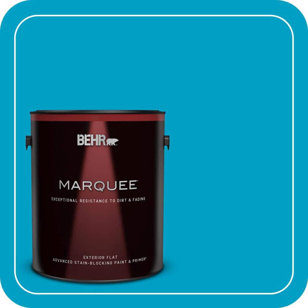 BEHR MARQUEE 1 gal. #530B-6 Tropical Holiday Flat Exterior Paint & Primer