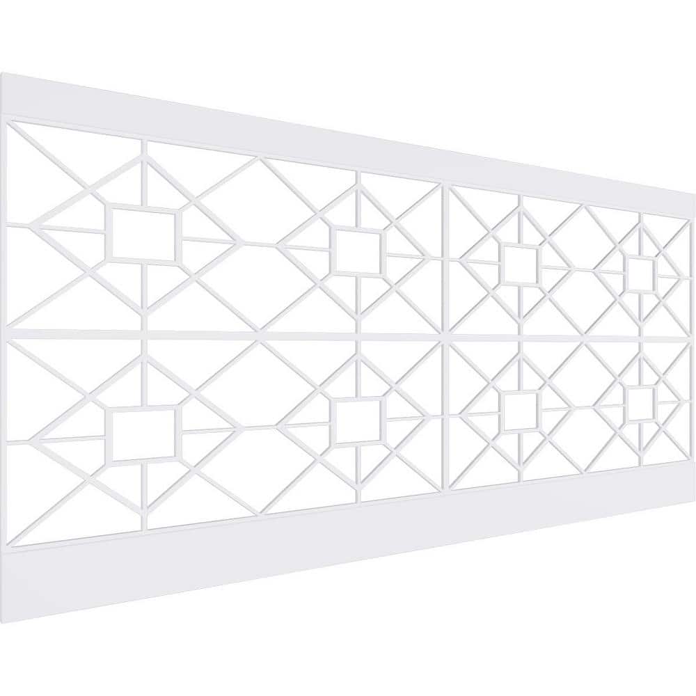 Ekena Millwork 44 in. H x 94-1/2 in. W 28.92 sq. ft. Jamestown PVC Wainscot Paneling Kit (1)