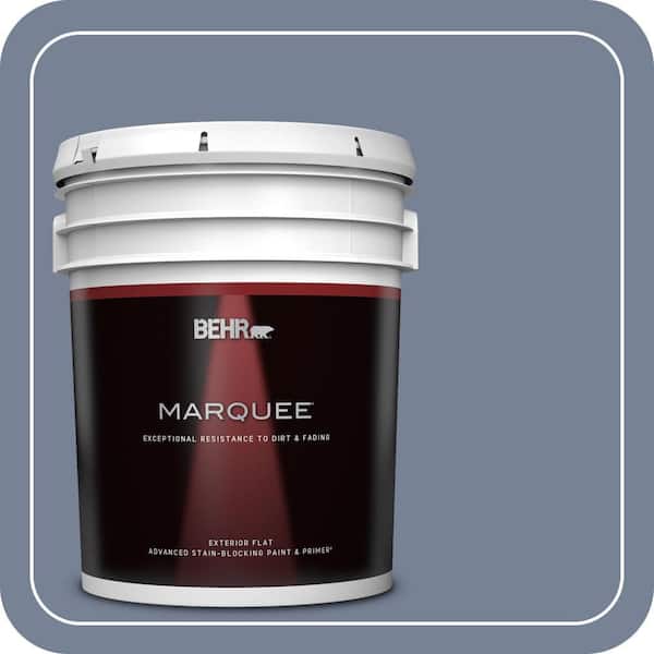BEHR MARQUEE 5 gal. #PPU15-07 Tranquil Pond Flat Exterior Paint & Primer (2)