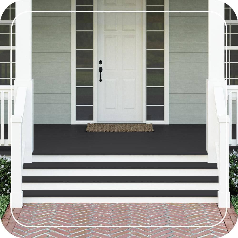 BEHR PREMIUM 5 gal. #HDC-MD-04 Totally Black Textured Low-Lustre Enamel Interior/Exterior Porch and Patio Anti-Slip Floor Paint (2)
