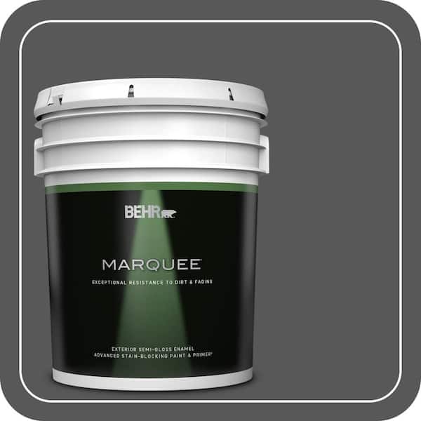 BEHR MARQUEE 5 gal. #PPU24-22 Shadow Mountain Semi-Gloss Enamel Exterior Paint & Primer (2)