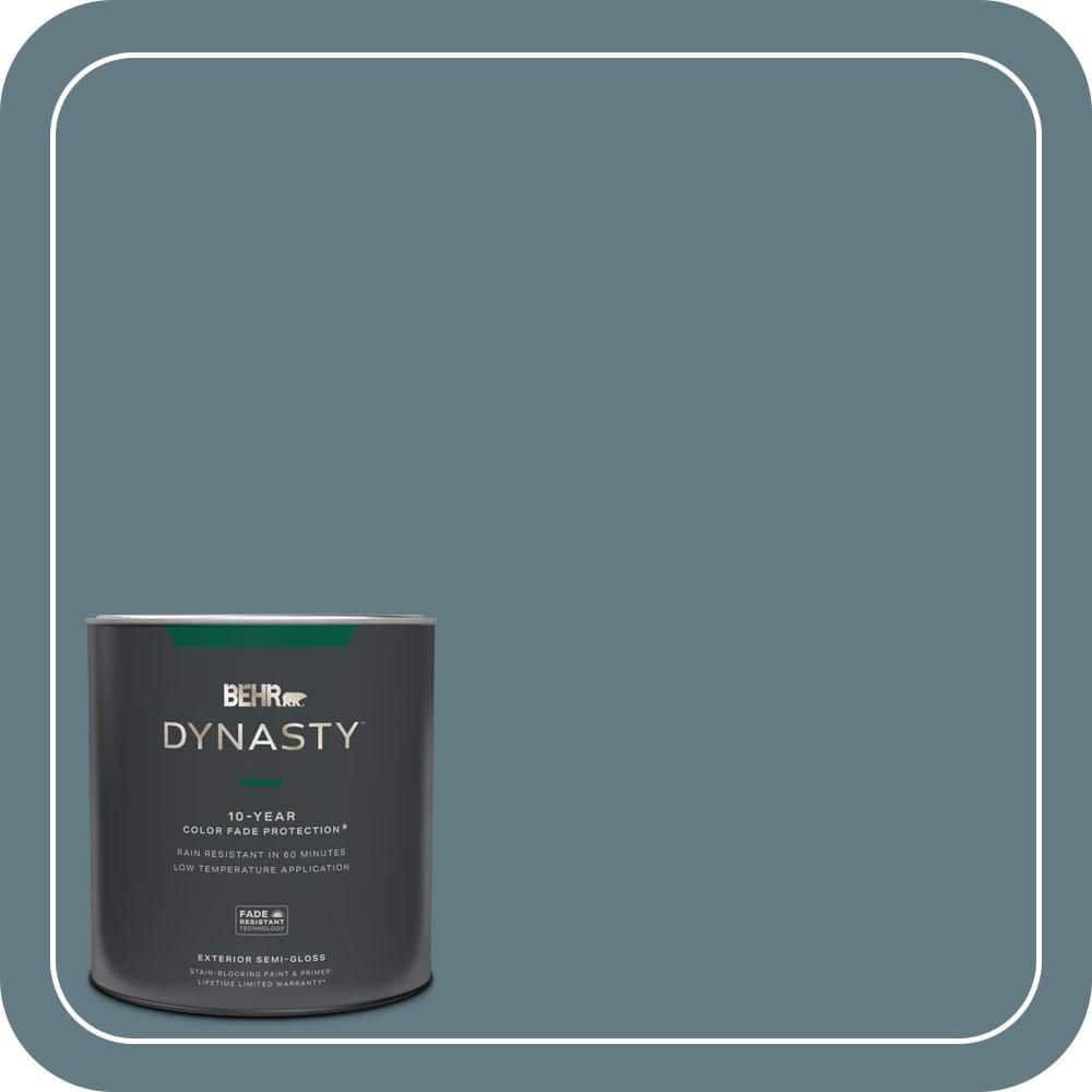 BEHR DYNASTY 1 qt. #540F-5 Smokey Blue Semi-Gloss Exterior Stain-Blocking Paint & Primer