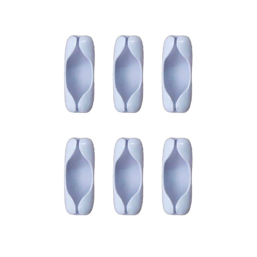 Commercial Electric White Beaded Chain Connectors (6-Pack) for Ceiling Fans (2)