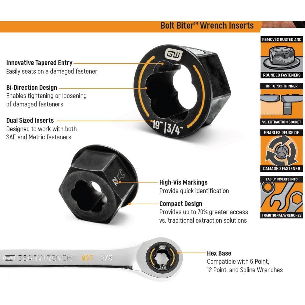 GEARWRENCH Bolt Biter Metric Wrench Insert Set (5-Piece) (2)
