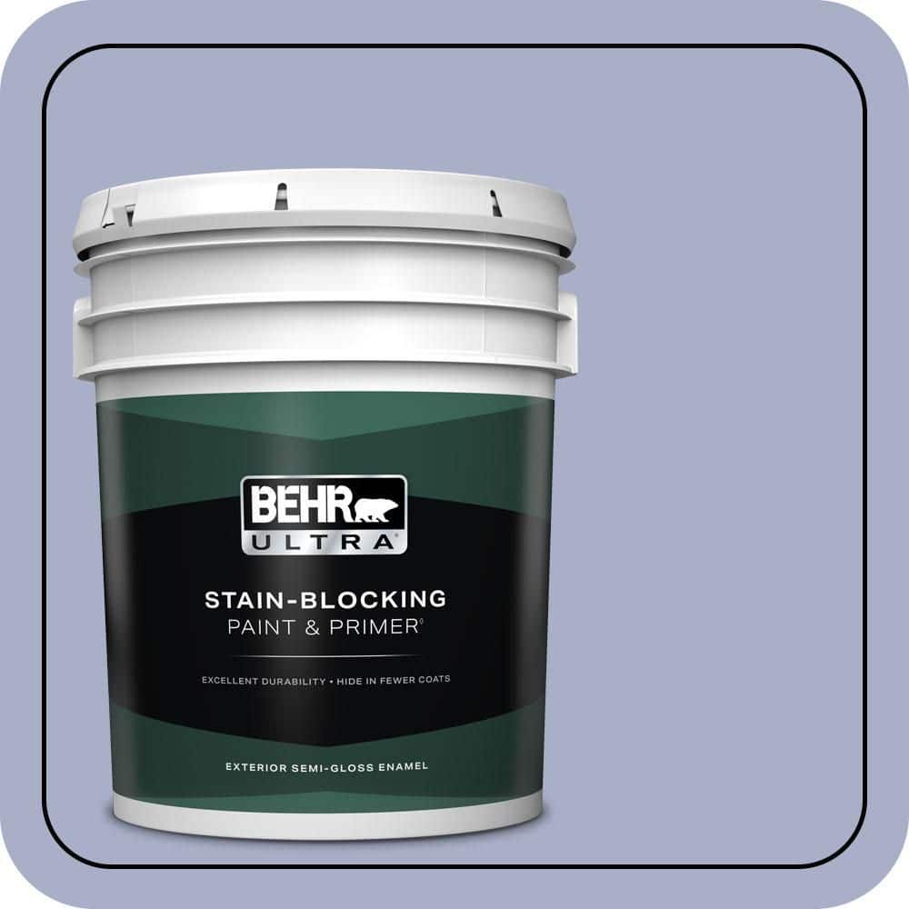 BEHR ULTRA 5 gal. #S540-3 Meadow Phlox Semi-Gloss Enamel Exterior Paint & Primer
