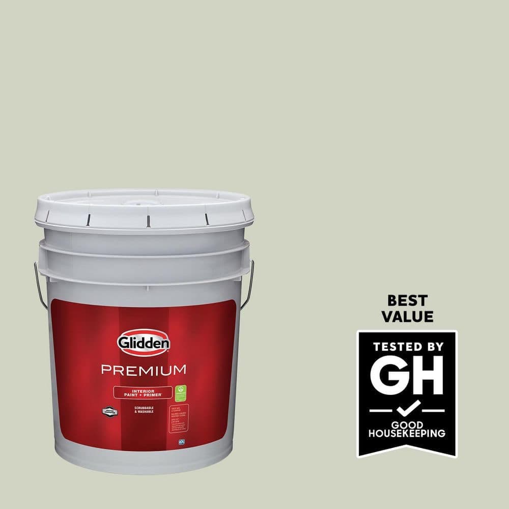 Glidden Premium 5 gal. PPG1125-2 White Sage Semi-Gloss Interior Latex Paint