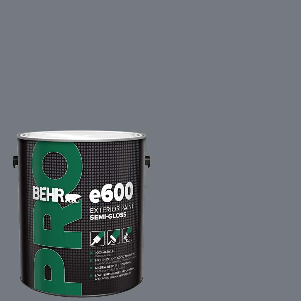 BEHR PRO 1 gal. #N510-5 Liquid Mercury color Semi-Gloss Acrylic Exterior Paint (1)