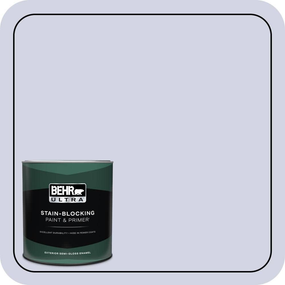 BEHR ULTRA 1 qt. #PPU16-08 Hint of Violet Semi-Gloss Enamel Exterior Paint & Primer