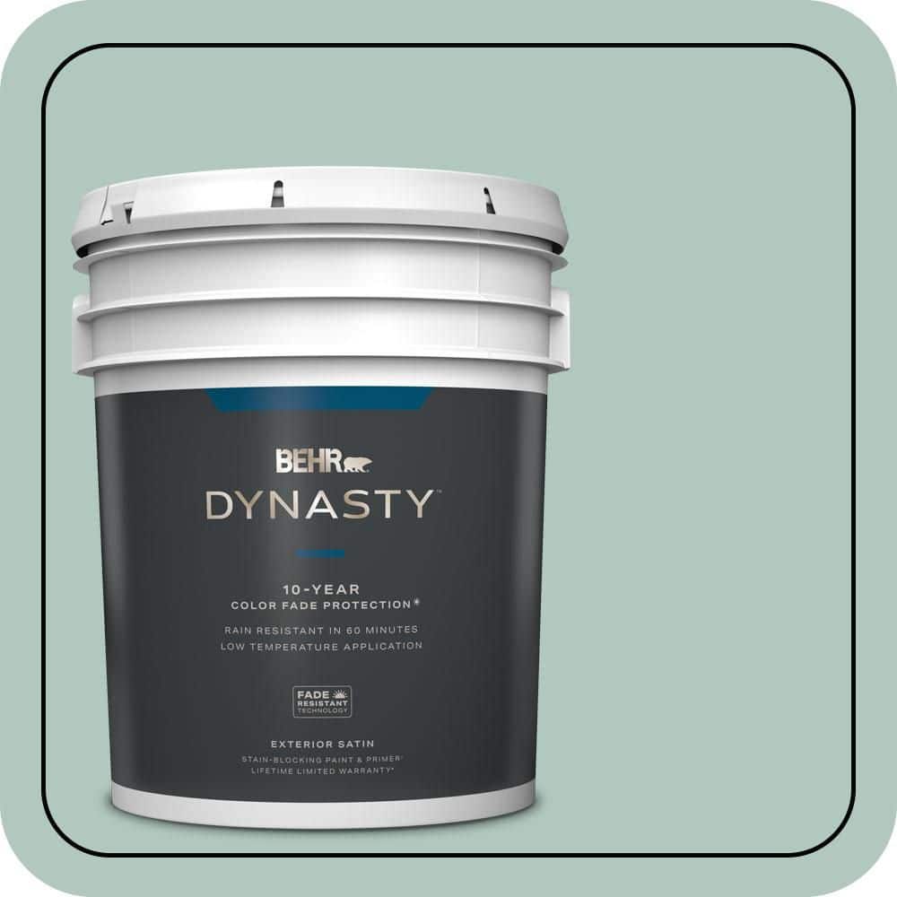 BEHR DYNASTY 5 gal. #480E-3 Marina Isle Satin Enamel Exterior Stain-Blocking Paint & Primer