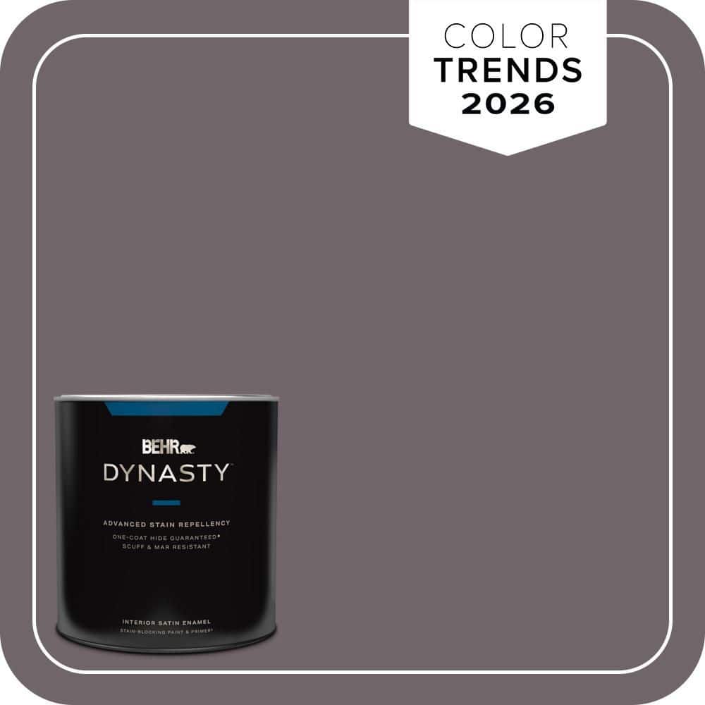 BEHR DYNASTY 1 qt. #N570-5 Curtain Call Satin Enamel Interior Stain-Blocking Paint and Primer