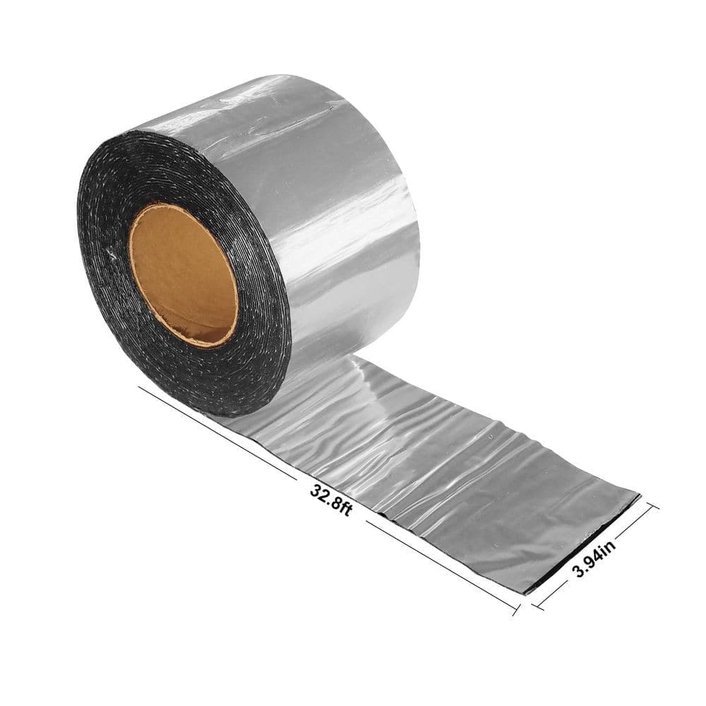 Wellco 4 in. x 32.8 ft. Self-Adhesive Flashing Roll Tape Membrane, Waterproof Tape for Roof Underlayment, Deck Seam, 1-Pack