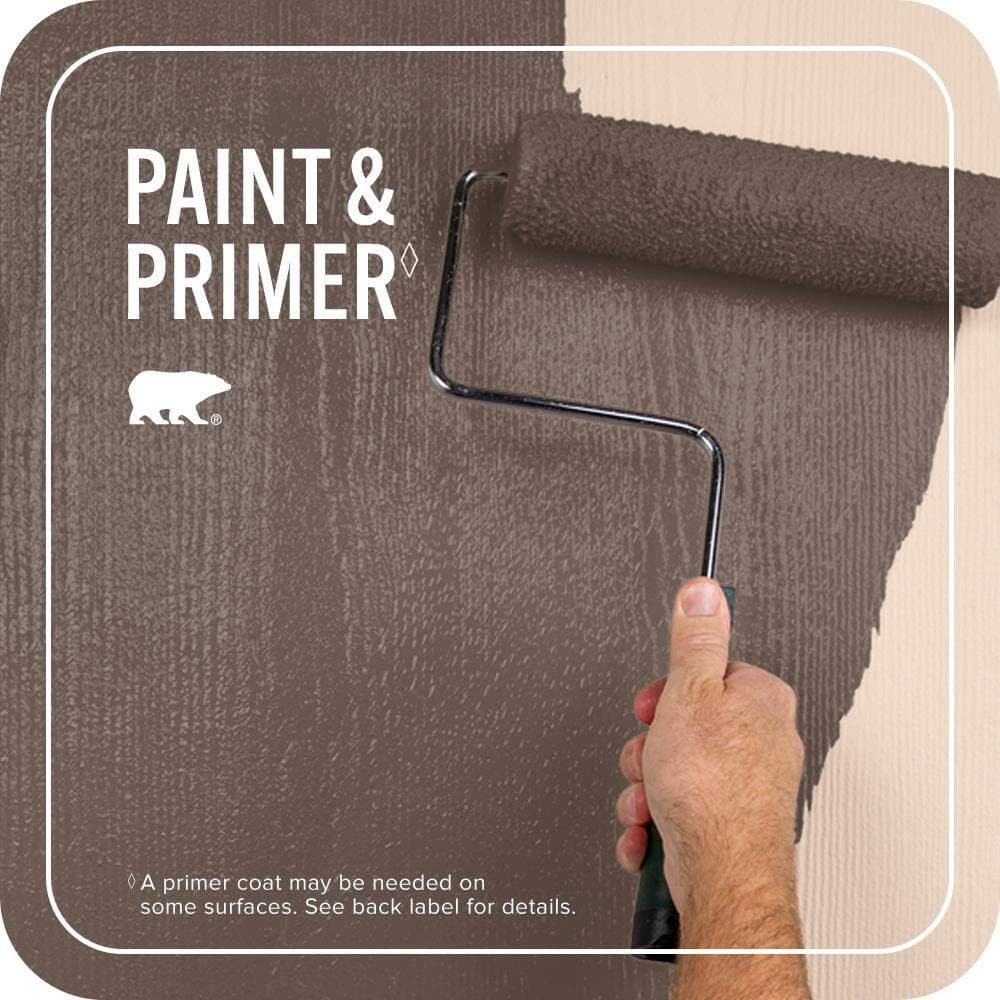 BEHR PREMIUM PLUS 1 gal. #N170-6 Natural Bark Satin Enamel Exterior Paint & Primer (3)
