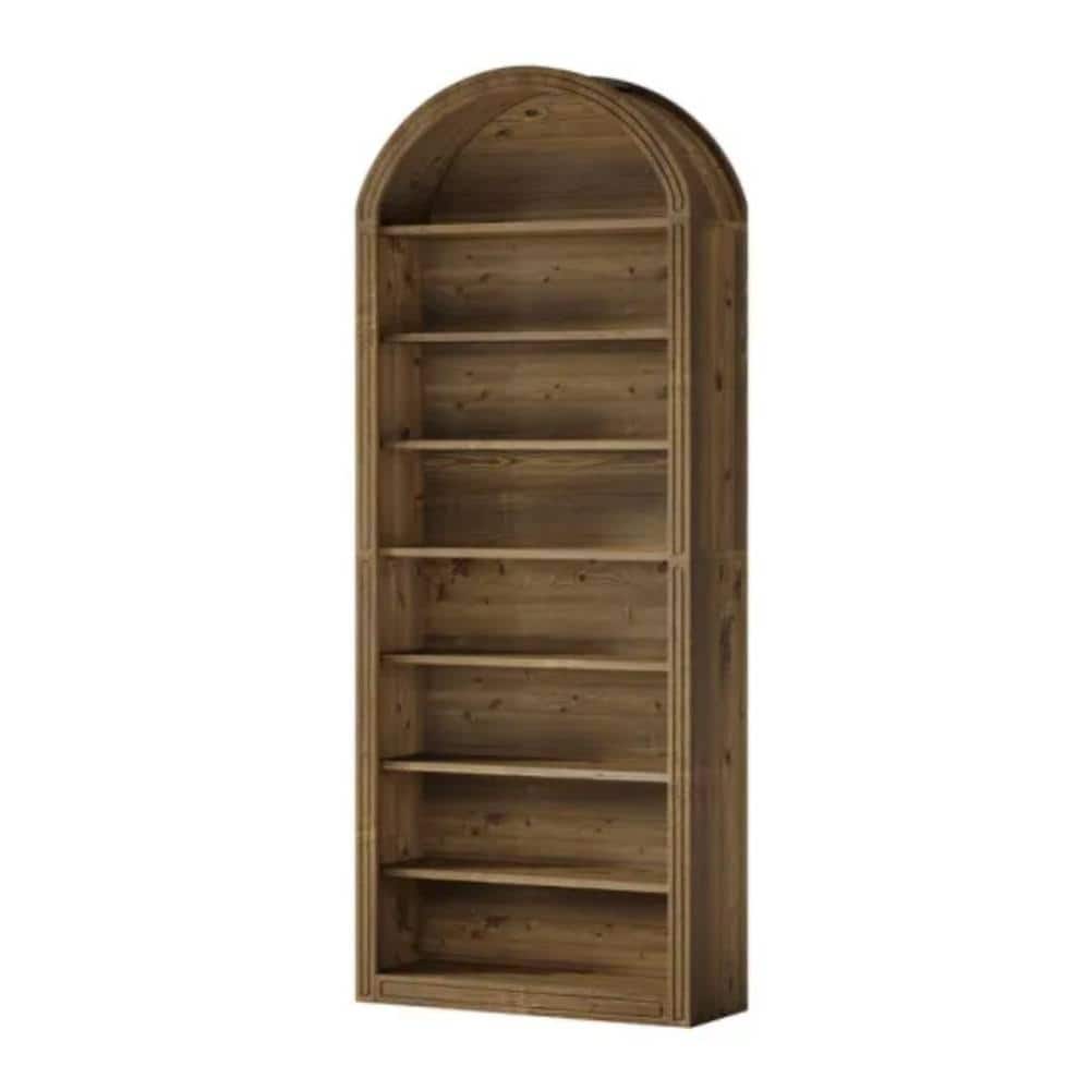 Unbranded 31.52 in. W x 11.82 in. D x 78.8 in. H Bathroom Brown Linen Cabinet