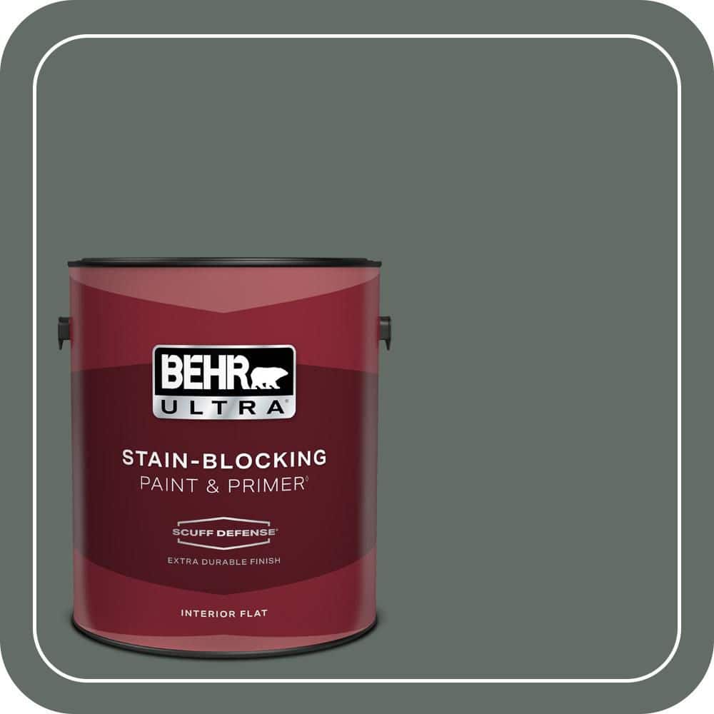 BEHR ULTRA 1 gal. #700F-6 Dense Shrub Extra Durable Flat Interior Paint & Primer (1)