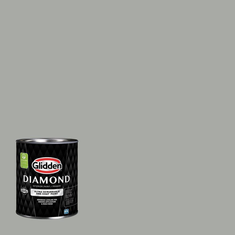 Glidden Diamond 1 qt. PPG0994-4 Hippopotamus Flat Interior Paint with Primer (1)