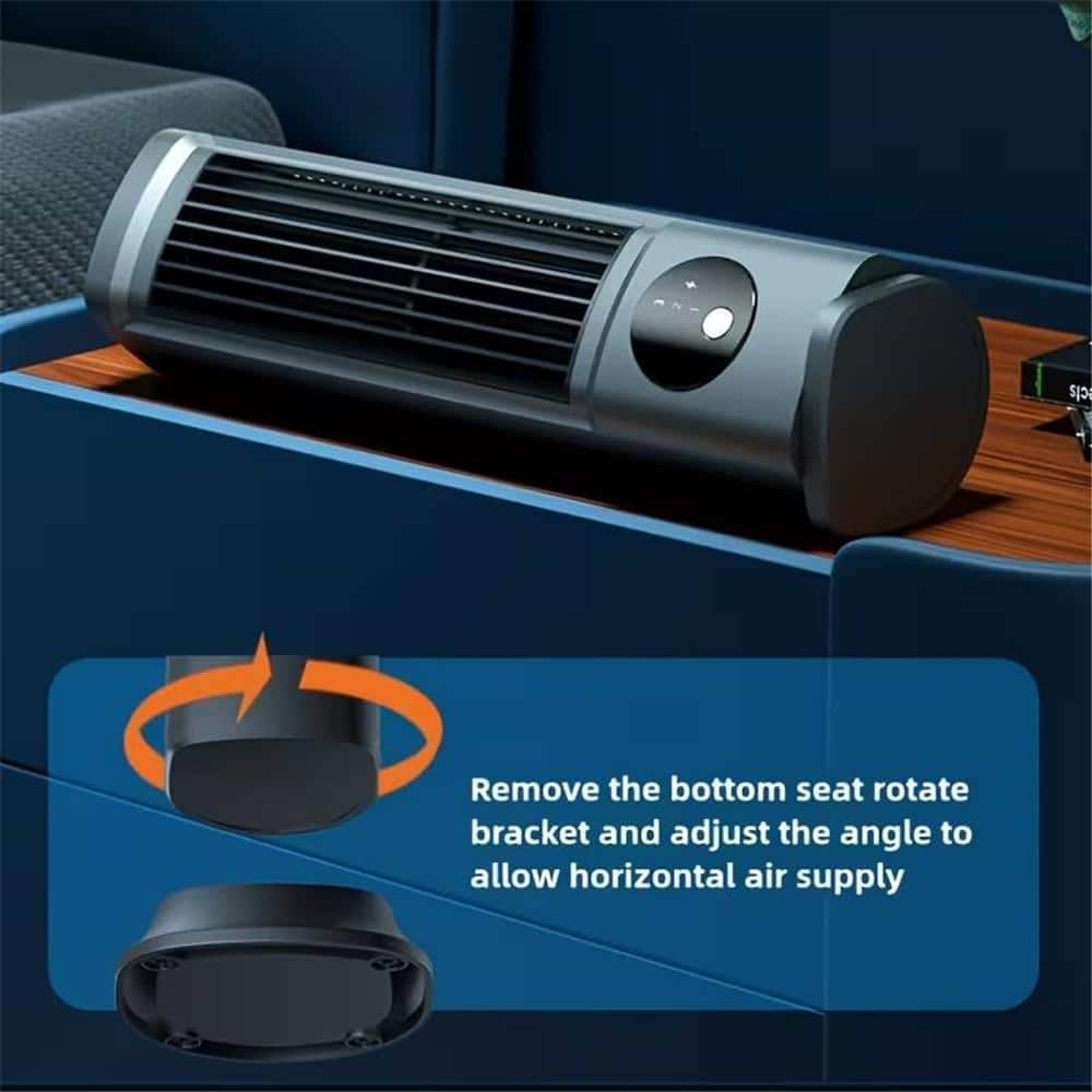 WOCK 10.63 in. H 3 Speeds Tower Fan, Portable Desktop Fan, Low Noise, Compact Personal Cooling Fan for Office, Bedroom, Dorm (2)