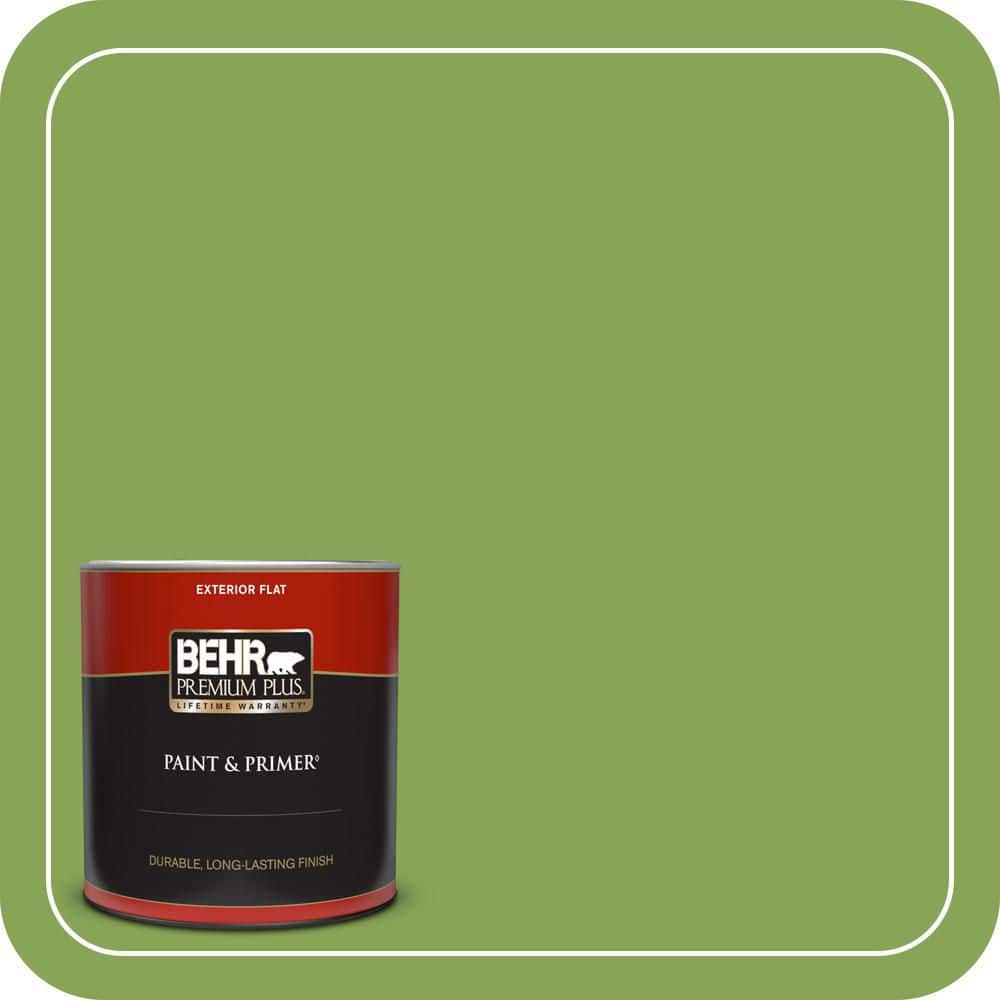 BEHR PREMIUM PLUS 1 qt. #P370-6 Salamander Flat Exterior Paint & Primer