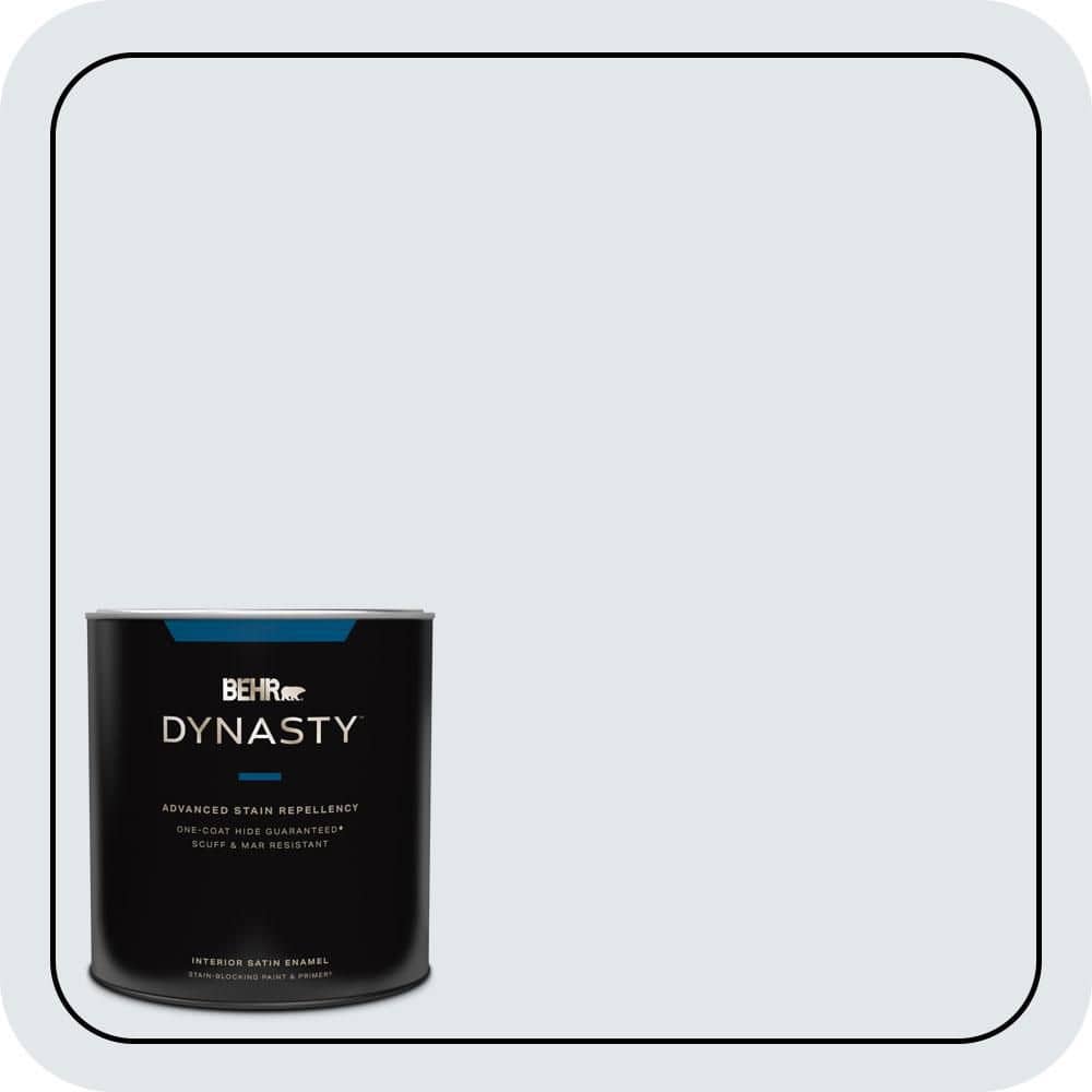BEHR DYNASTY 1 qt. #610E-2 Winter Day Satin Enamel Interior Stain-Blocking Paint & Primer