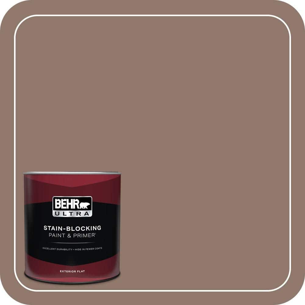BEHR ULTRA 1 qt. #N170-5 Chocolate Heart Flat Exterior Paint & Primer