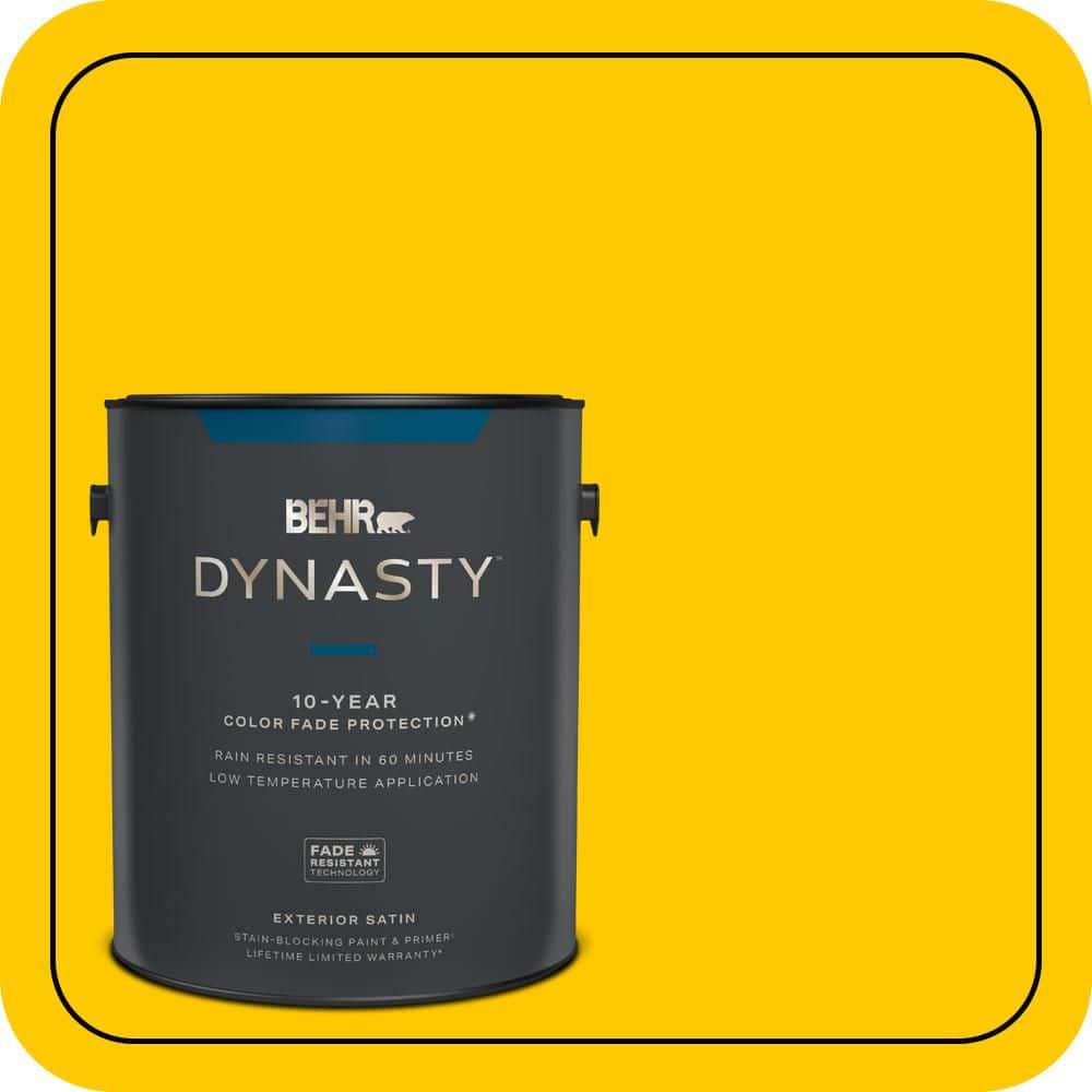 BEHR DYNASTY 1 gal. #S-G-380 Sunny Summer Satin Enamel Exterior Stain-Blocking Paint & Primer