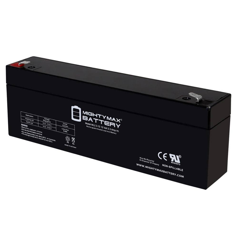 MIGHTY MAX BATTERY 12-Volt 2.3AH F1 SLA Replacement Battery Compatible With Dr Power Equipment 143871WT2.9-12
