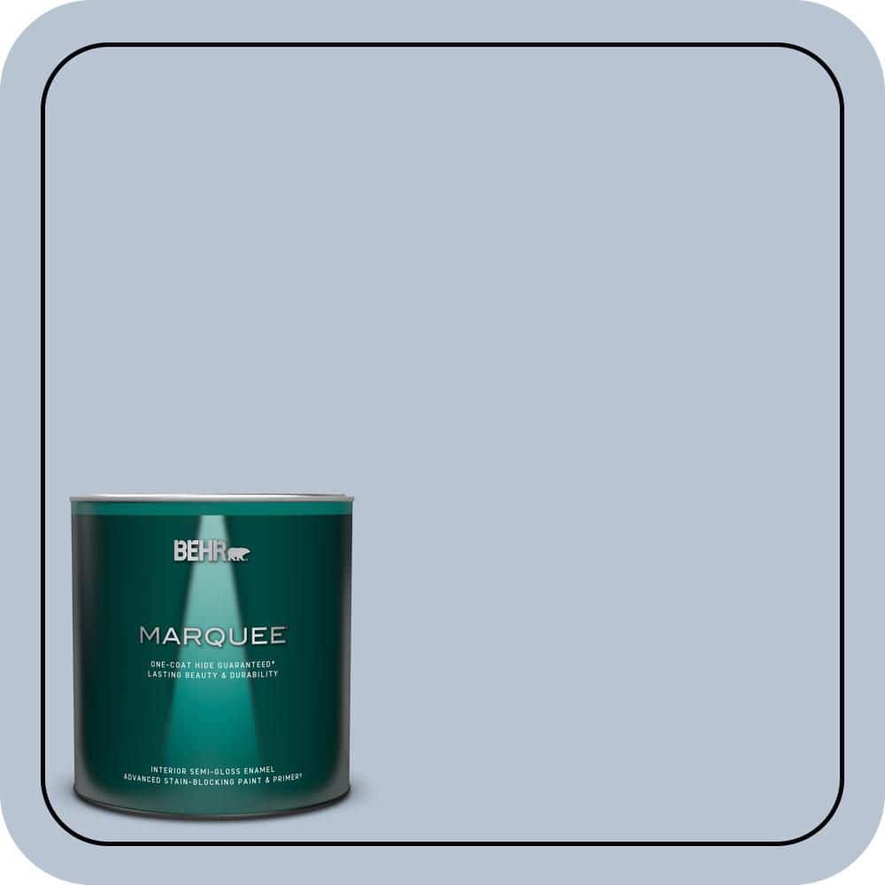 BEHR MARQUEE 1 qt. #590E-3 Hyacinth Tint Semi-Gloss Enamel Interior Paint & Primer