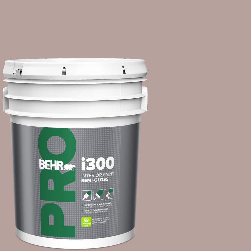 BEHR PRO 5 gal. #N130-4 Plum Taupe Semi-Gloss Interior Paint