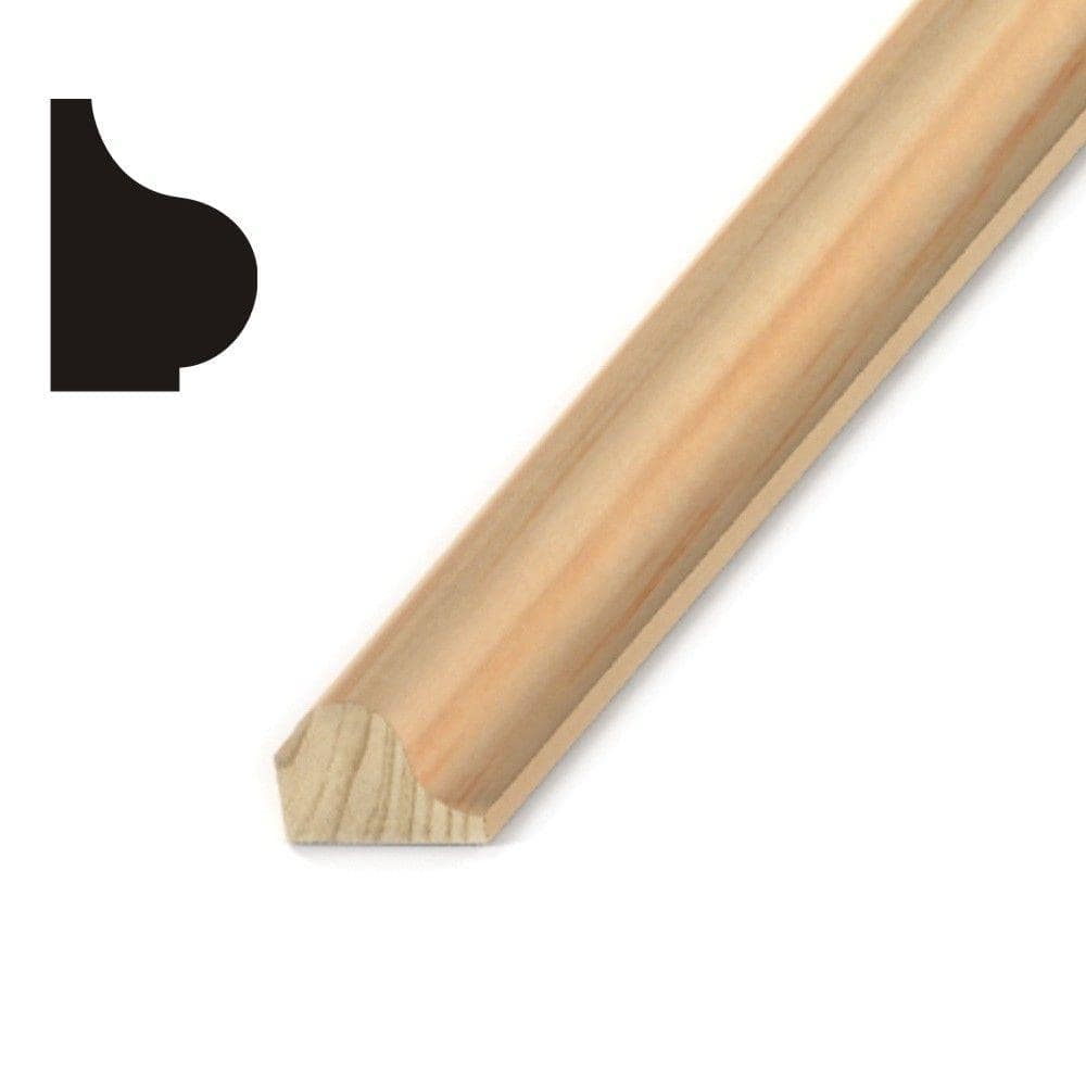Kelleher 9/16 in. x 3/4 in. Pine Base Cap Moulding